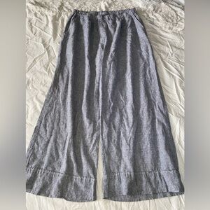 Cut Loose Wide Leg Cuffed Pants XL Gray Y2K Pull On Elastic Minimalist Lagenlook